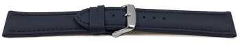 Watch Strap Genuine Leather smooth dark blue 18mm 20mm...