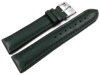 Watch Strap Genuine Leather smooth dark green 18mm 20mm 22mm 24mm 26mm 28mm