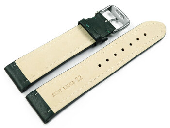Watch Strap Genuine Leather smooth dark green 18mm 20mm 22mm 24mm 26mm 28mm