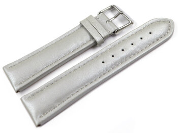 Watch Strap Genuine Leather smooth light gray 18mm 20mm 22mm 24mm 26mm 28mm