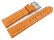 Watch strap - Genuine leather - Croco print - orange