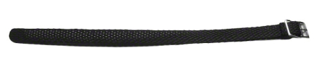 Watch strap - Perlon - without a hole - black