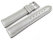 Watch Strap Genuine Leather smooth light gray 18mm Steel