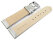 Watch Strap Genuine Leather smooth light gray 18mm Steel