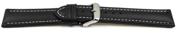 Quick release Watch Strap Genuine Leather smooth black wN 18mm 20mm 22mm 24mm 26mm