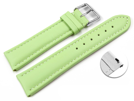 Quick Release Watch Strap Genuine Leather smooth rink wN...