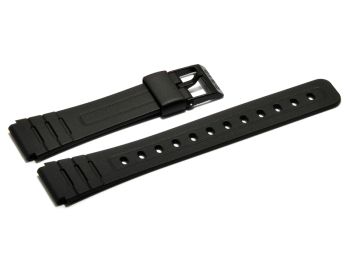 Watch strap Casio for F-105W, F-91W, rubber, black