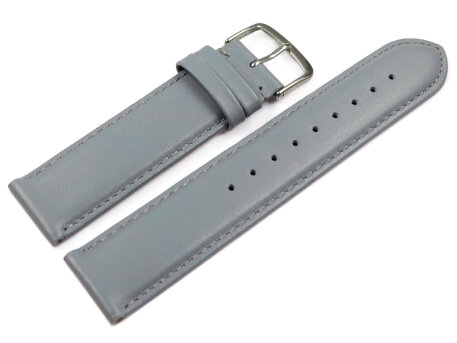 Watch Strap Genuine Italy Leather Soft Padded Light Gray...