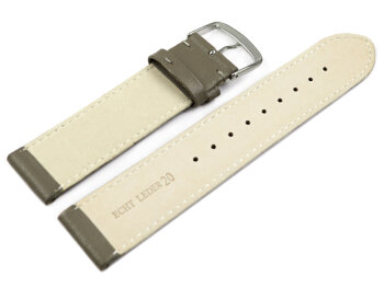 Watch Strap Genuine Italy Leather Soft Padded Taupe 12-28 mm