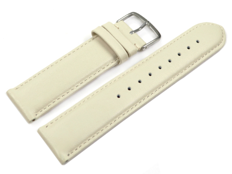 Watch Strap Genuine Italy Leather Soft Padded Cream 12-28 mm