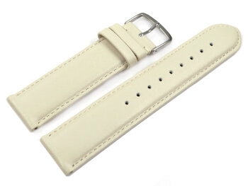 Watch Strap Genuine Italy Leather Soft Padded Cream 12-28 mm