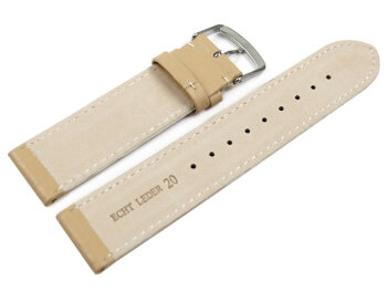 Watch Strap Genuine Italy Leather Soft Padded Vanilla 12-28 mm