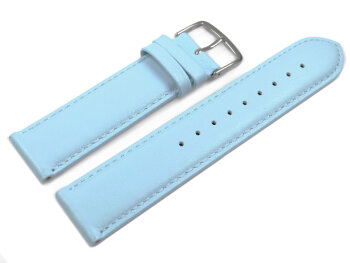 Watch Strap Genuine Italy Leather Soft Padded Ice blue 12-28 mm
