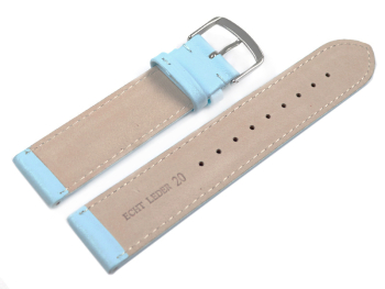 Watch Strap Genuine Italy Leather Soft Padded Ice blue 12-28 mm