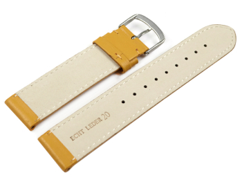 Watch Strap Genuine Italy Leather Soft Padded Mustard 12-28 mm