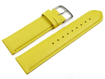 Watch Strap Genuine Italy Leather Soft Padded Yellow 12-28 mm