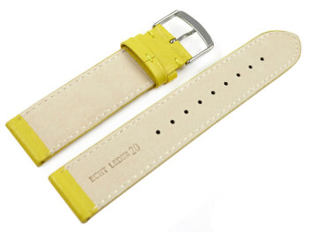 Watch Strap Genuine Italy Leather Soft Padded Yellow 12-28 mm