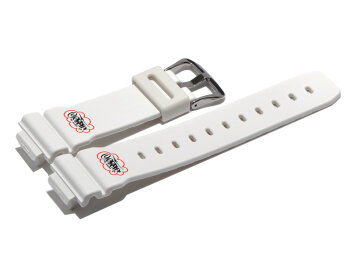 Watch strap Casio f. DW-5600EH-7, rubber, white