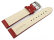Watch strap - Genuine leather - Croco print - red