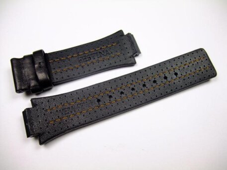 Festina black replacement strap for F16280 and F16185 - orange stitching