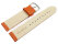Watch Strap Genuine Italy Leather Soft Padded orange 18mm Steel