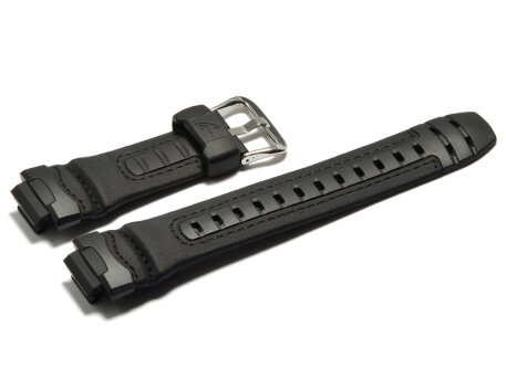 Watch strap Casio for G-314RL-1AV, rubber/Leather, black