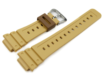 Genuine Casio Light Brown Resin Watch Strap DW-5600PT-5