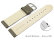 Quick release Watch band genuine leather smooth light gray