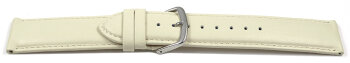 Quick release Watch band genuine leather smooth Cream