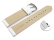 Quick release Watch band genuine leather smooth white