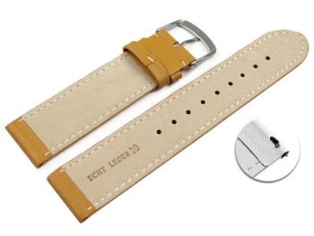 Quick release Watch band genuine leather smooth Nature