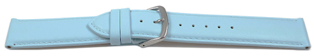 Quick release Watch band genuine leather smooth Ice blue