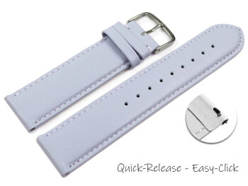 Quick release Watch band genuine leather smooth Lilac