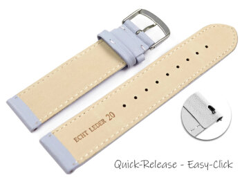 Quick release Watch band genuine leather smooth Lilac