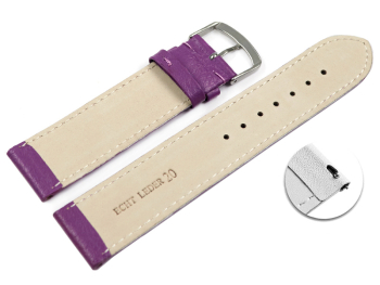 Quick release Watch band genuine leather smooth Dahlia