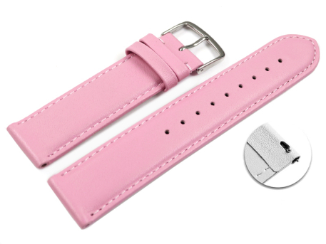 Quick release Watch band genuine leather smooth rose