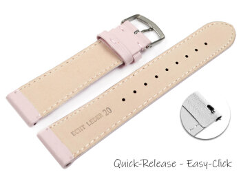 Quick release Watch band genuine leather smooth Lotus