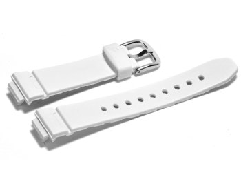 Watch strap Casio f. Baby-G BGA-100,BGA-101,BGA-102,BGD-1300 rubber white