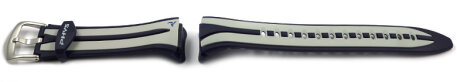 Watch strap Casio f. STR-100J,STR-101,STR-110J,STR-111,rubber, dark-blue/grey
