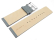 Watch strap genuine leather light gray 30mm