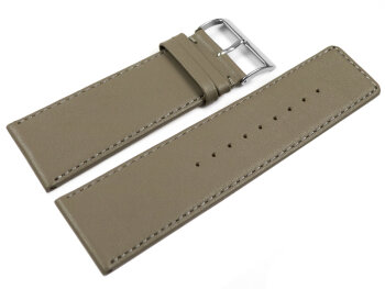Watch strap genuine leather Taupe 30mm