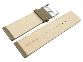 Watch strap genuine leather Taupe 30mm