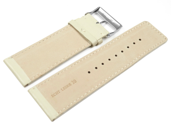 Watch strap genuine leather Creme 30mm