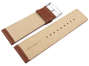 Watch strap genuine leather Brandy 30mm