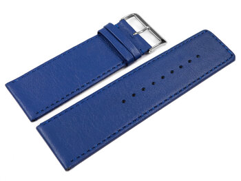 Watch strap genuine leather blue 30mm