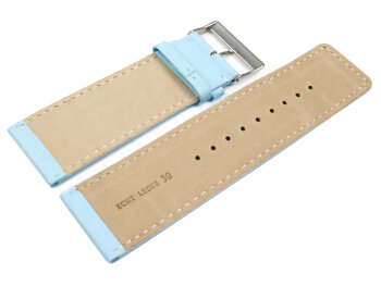 Watch strap genuine leather Ice blue 30mm