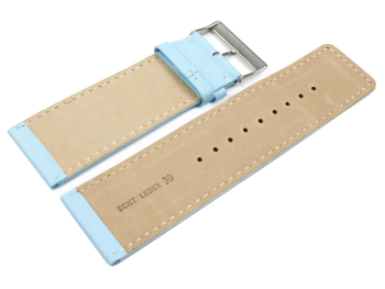 Watch strap genuine leather Ice blue 30mm