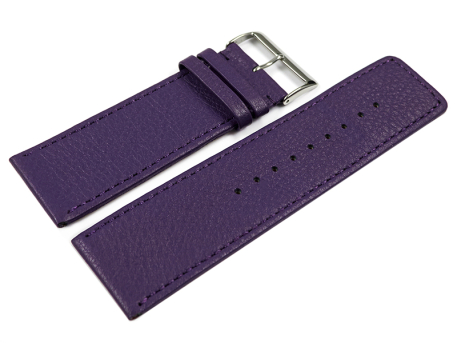 Watch strap genuine leather Eggplant 30mm