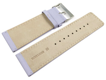 Watch strap genuine leather Lilac 30mm