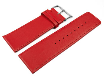 Watch strap genuine leather red 30mm
